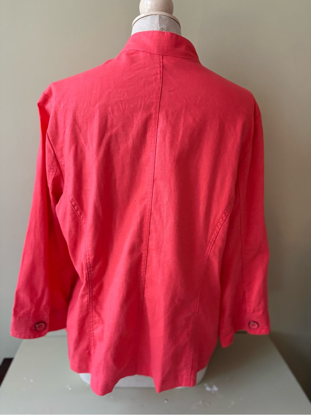 Northern Reflections Women’s coral button up jacket linen cotton Sz L - Picture 7 of 11